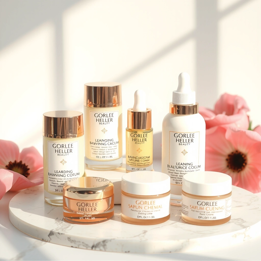 Luxurious women's beauty and skincare products