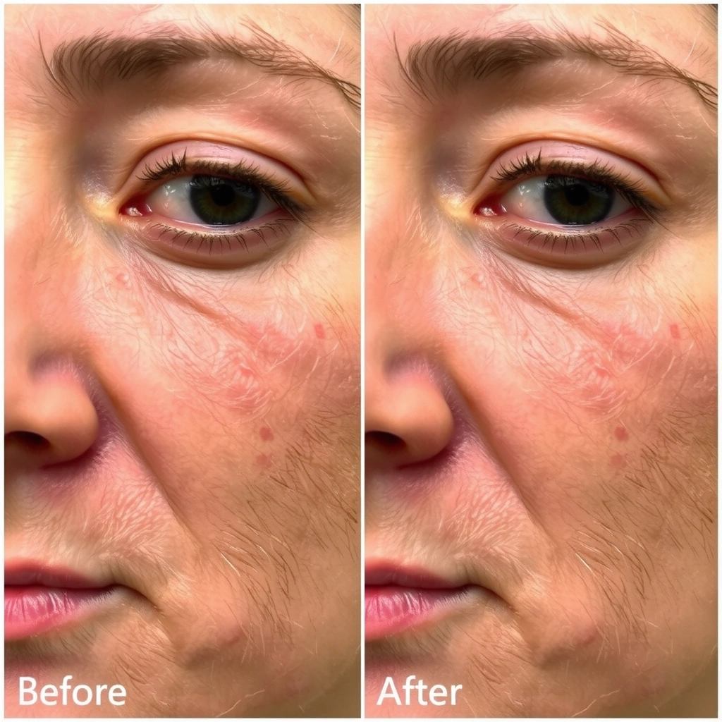 Before using VitaPremium skincare routine